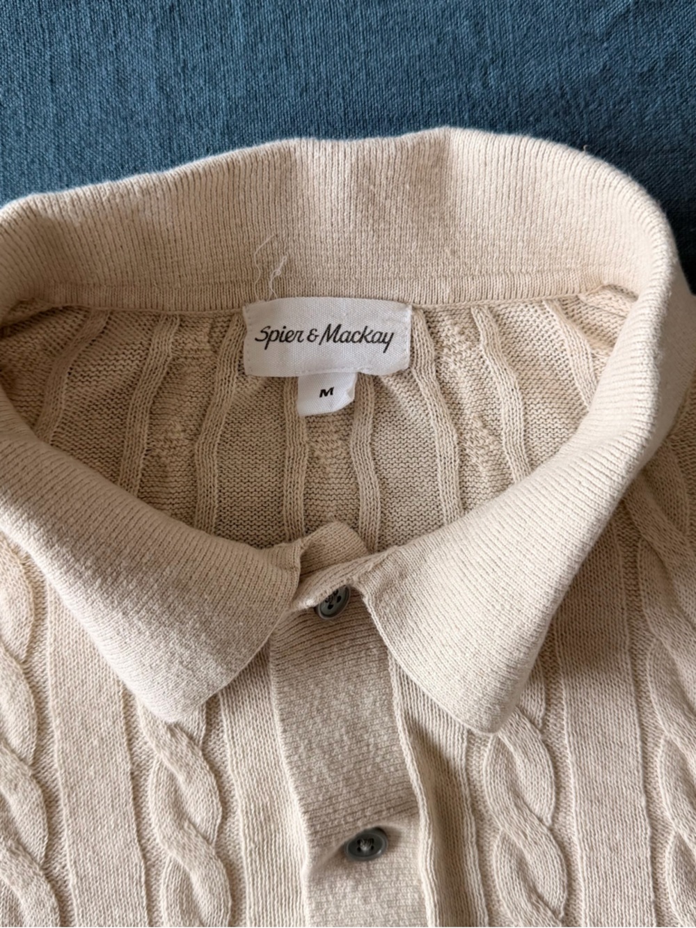 Spier and Mackay Cream Cable Knit Sweater